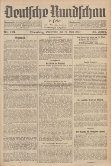 Deutsche Rundschau in Polen : früher Ostdeutsche Rundschau, Bromberger Tageblatt. Jg.51, Nr. 113 (19 Mai 1927) + dod.