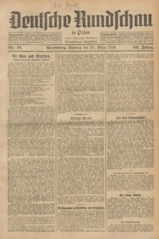 Deutsche Rundschau in Polen : früher Ostdeutsche Rundschau, Bromberger Tageblatt. Jg.52, Nr. 71 (25 März 1928) + dod.