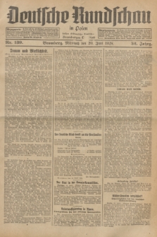 Deutsche Rundschau in Polen : früher Ostdeutsche Rundschau, Bromberger Tageblatt. Jg.52, Nr. 139 (20 Juni 1928) + dod.