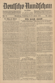 Deutsche Rundschau in Polen : früher Ostdeutsche Rundschau, Bromberger Tageblatt. Jg.53, Nr. 8 (10 Januar 1929) + dod.