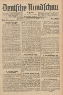 Deutsche Rundschau in Polen : früher Ostdeutsche Rundschau, Bromberger Tageblatt. Jg.53, Nr. 15 (18 Januar 1929) + dod.