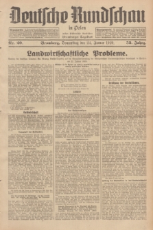 Deutsche Rundschau in Polen : früher Ostdeutsche Rundschau, Bromberger Tageblatt. Jg.53, Nr. 20 (24 Januar 1929) + dod.