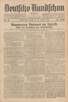 Deutsche Rundschau in Polen : früher Ostdeutsche Rundschau, Bromberger Tageblatt. Jg.53, Nr. 21 (25 Januar 1929) + dod.