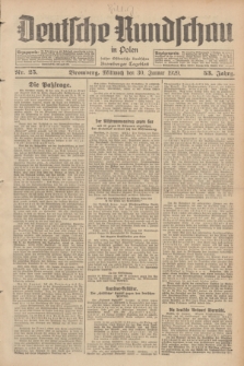 Deutsche Rundschau in Polen : früher Ostdeutsche Rundschau, Bromberger Tageblatt. Jg.53, Nr. 25 (30 Januar 1929) + dod.