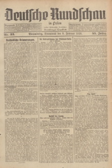 Deutsche Rundschau in Polen : früher Ostdeutsche Rundschau, Bromberger Tageblatt. Jg.53, Nr. 33 (9 Februar 1929) + dod.