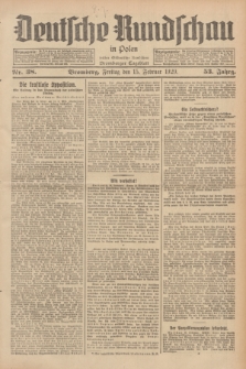 Deutsche Rundschau in Polen : früher Ostdeutsche Rundschau, Bromberger Tageblatt. Jg.53, Nr. 38 (15 Februar 1929) + dod.