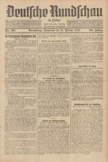 Deutsche Rundschau in Polen : früher Ostdeutsche Rundschau, Bromberger Tageblatt. Jg.53, Nr. 39 (16 Februar 1929) + dod.