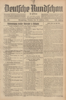 Deutsche Rundschau in Polen : früher Ostdeutsche Rundschau, Bromberger Tageblatt. Jg.53, Nr. 41 (19 Fabruar 1929) + dod.