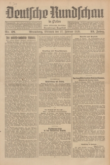 Deutsche Rundschau in Polen : früher Ostdeutsche Rundschau, Bromberger Tageblatt. Jg.53, Nr. 48 (27 Februar 1929) + dod.