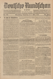 Deutsche Rundschau in Polen : früher Ostdeutsche Rundschau, Bromberger Tageblatt. Jg.53, Nr. 55 (7 März 1929) + dod.