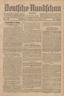 Deutsche Rundschau in Polen : früher Ostdeutsche Rundschau, Bromberger Tageblatt. Jg.53, Nr. 59 (12 März 1929) + dod.