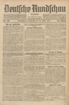 Deutsche Rundschau in Polen : früher Ostdeutsche Rundschau, Bromberger Tageblatt. Jg.53, Nr. 73 (28 März 1929) + dod.