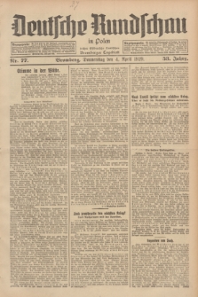 Deutsche Rundschau in Polen : früher Ostdeutsche Rundschau, Bromberger Tageblatt. Jg.53, Nr. 77 (4 April 1929) + dod.