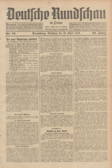Deutsche Rundschau in Polen : früher Ostdeutsche Rundschau, Bromberger Tageblatt. Jg.53, Nr. 87 (16 April 1929) + dod.