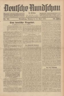 Deutsche Rundschau in Polen : früher Ostdeutsche Rundschau, Bromberger Tageblatt. Jg.53, Nr. 92 (21 April 1929) + dod.