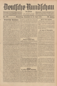 Deutsche Rundschau in Polen : früher Ostdeutsche Rundschau, Bromberger Tageblatt. Jg.53, Nr. 97 (27 April 1929) + dod.