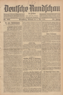 Deutsche Rundschau in Polen : früher Ostdeutsche Rundschau, Bromberger Tageblatt. Jg.53, Nr. 105 (8 Mai 1929) + dod.