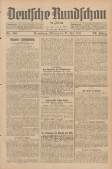 Deutsche Rundschau in Polen : früher Ostdeutsche Rundschau, Bromberger Tageblatt. Jg.53, Nr. 110 (15 Mai 1929) + dod.