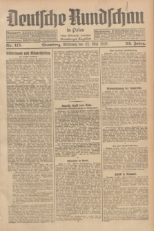 Deutsche Rundschau in Polen : früher Ostdeutsche Rundschau, Bromberger Tageblatt. Jg.53, Nr. 115 (22 Mai 1929) + dod.