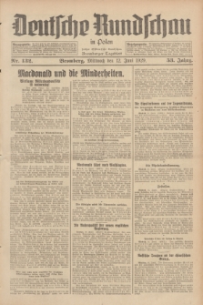 Deutsche Rundschau in Polen : früher Ostdeutsche Rundschau, Bromberger Tageblatt. Jg.53, Nr. 132 (12 Juni 1929) + dod.