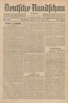 Deutsche Rundschau in Polen : früher Ostdeutsche Rundschau, Bromberger Tageblatt. Jg.53, Nr. 134 (14 Juni 1929) + dod.