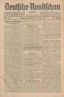 Deutsche Rundschau in Polen : früher Ostdeutsche Rundschau, Bromberger Tageblatt. Jg.53, Nr. 140 (21 Juni 1929) + dod.