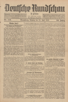 Deutsche Rundschau in Polen : früher Ostdeutsche Rundschau, Bromberger Tageblatt. Jg.53, Nr. 142 (23 Juni 1929) + dod.
