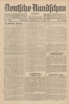 Deutsche Rundschau in Polen : früher Ostdeutsche Rundschau, Bromberger Tageblatt. Jg.53, Nr. 156 (11 Juli 1929) + dod.