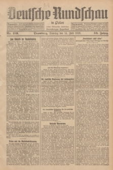 Deutsche Rundschau in Polen : früher Ostdeutsche Rundschau, Bromberger Tageblatt. Jg.53, Nr. 159 (14 Juli 1929) + dod.