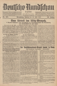 Deutsche Rundschau in Polen : früher Ostdeutsche Rundschau, Bromberger Tageblatt. Jg.53, Nr. 171 (28 Juli 1929) + dod.