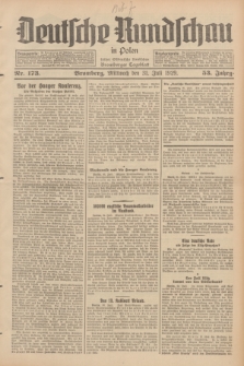Deutsche Rundschau in Polen : früher Ostdeutsche Rundschau, Bromberger Tageblatt. Jg.53, Nr. 173 (31 Juli 1929) + dod.
