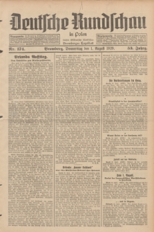 Deutsche Rundschau in Polen : früher Ostdeutsche Rundschau, Bromberger Tageblatt. Jg.53, Nr. 174 (1 August 1929) + dod.