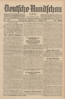 Deutsche Rundschau in Polen : früher Ostdeutsche Rundschau, Bromberger Tageblatt. Jg.53, Nr. 177 (4 August 1929) + dod.
