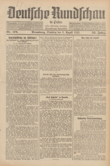 Deutsche Rundschau in Polen : früher Ostdeutsche Rundschau, Bromberger Tageblatt. Jg.53, Nr. 178 (6 August 1929) + dod.