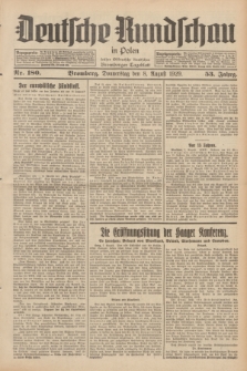 Deutsche Rundschau in Polen : früher Ostdeutsche Rundschau, Bromberger Tageblatt. Jg.53, Nr. 180 (8 August 1929) + dod.