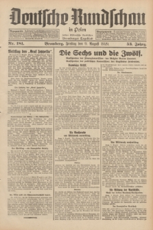 Deutsche Rundschau in Polen : früher Ostdeutsche Rundschau, Bromberger Tageblatt. Jg.53, Nr. 181 (9 August 1929) + dod.