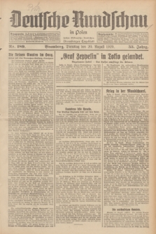 Deutsche Rundschau in Polen : früher Ostdeutsche Rundschau, Bromberger Tageblatt. Jg.53, Nr. 189 (20 August 1929) + dod.