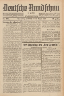 Deutsche Rundschau in Polen : früher Ostdeutsche Rundschau, Bromberger Tageblatt. Jg.53, Nr. 190 (21 August 1929) + dod.