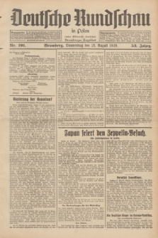 Deutsche Rundschau in Polen : früher Ostdeutsche Rundschau, Bromberger Tageblatt. Jg.53, Nr. 191 (21 August 1929) + dod.