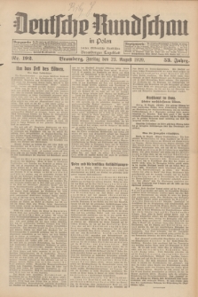 Deutsche Rundschau in Polen : früher Ostdeutsche Rundschau, Bromberger Tageblatt. Jg.53, Nr. 192 (23 August 1929) + dod.