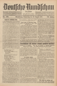 Deutsche Rundschau in Polen : früher Ostdeutsche Rundschau, Bromberger Tageblatt. Jg.53, Nr. 197 (29 August 1929) + dod.