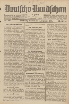 Deutsche Rundschau in Polen : früher Ostdeutsche Rundschau, Bromberger Tageblatt. Jg.53, Nr. 202 (4 September 1929) + dod.