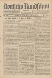 Deutsche Rundschau in Polen : früher Ostdeutsche Rundschau, Bromberger Tageblatt. Jg.53, Nr. 204 (6 September 1929) + dod.