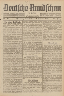 Deutsche Rundschau in Polen : früher Ostdeutsche Rundschau, Bromberger Tageblatt. Jg.53, Nr. 211 (14 September 1929) + dod.