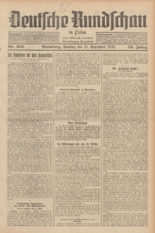 Deutsche Rundschau in Polen : früher Ostdeutsche Rundschau, Bromberger Tageblatt. Jg.53, Nr. 212 (15 September 1929) + dod.