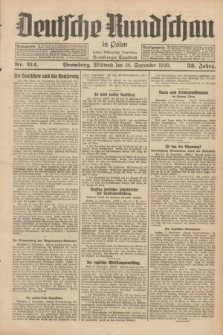 Deutsche Rundschau in Polen : früher Ostdeutsche Rundschau, Bromberger Tageblatt. Jg.53, Nr. 214 (18 September 1929) + dod.