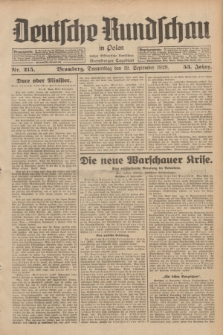 Deutsche Rundschau in Polen : früher Ostdeutsche Rundschau, Bromberger Tageblatt. Jg.53, Nr. 215 (19 September 1929) + dod.