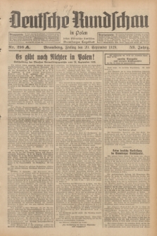 Deutsche Rundschau in Polen : früher Ostdeutsche Rundschau, Bromberger Tageblatt. Jg.53, Nr. 216 (20 September 1929) + dod.