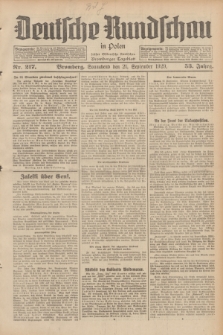 Deutsche Rundschau in Polen : früher Ostdeutsche Rundschau, Bromberger Tageblatt. Jg.53, Nr. 217 (21 September 1929) + dod.