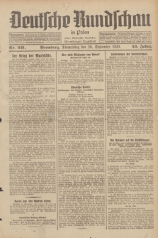 Deutsche Rundschau in Polen : früher Ostdeutsche Rundschau, Bromberger Tageblatt. Jg.53, Nr. 221 (26 September 1929) + dod.